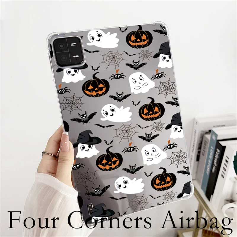 

Tablet Case for Xiaomi Mi Pad 5 6 Pro Tablet Cases Pumpkin Bat Halloween TPU Clear Cover For Redmi Pad SE 11 2023 10.6 '' Case