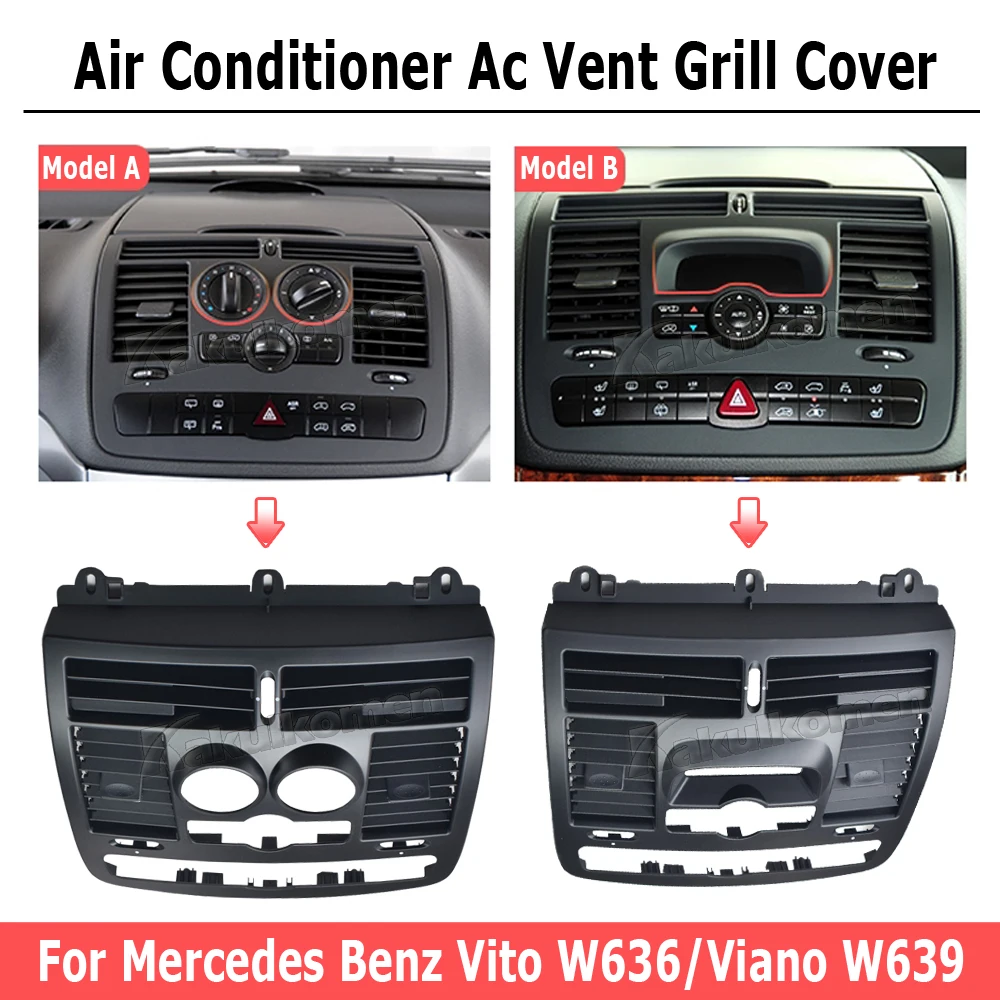 

Передняя приборная панель, центральная левая и правая крышка вентиляционной решетки кондиционера 6368300300 для Mercedes Benz Vito Viano W636 W639 2004-2015