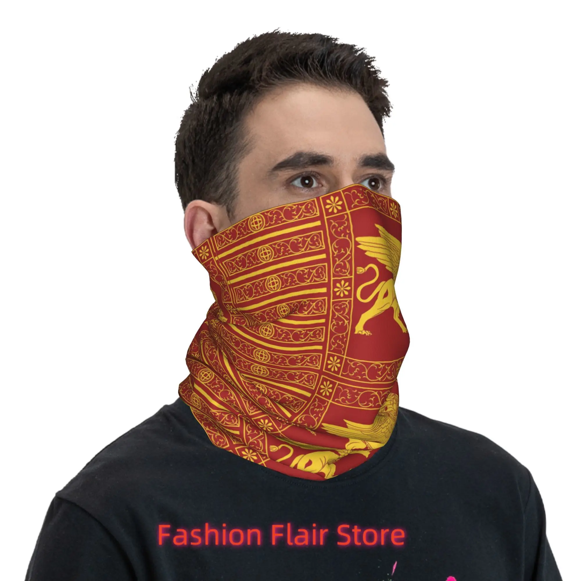 

Венецианский флаг Венеето Лев Святого Марка Бандана Шея Гетры Маска с принтом Шарф Многофункциональный велосипедный шарф Бег Унисекс Зима