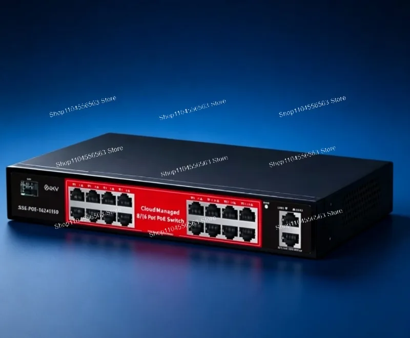 Switch PoE Administrado en la Nube – 16 Puertos Gigabit + 2 Puertos Uplink Gigabit + 1 SFP, 1000Mbps para Cámaras Hikvision y Vigilancia