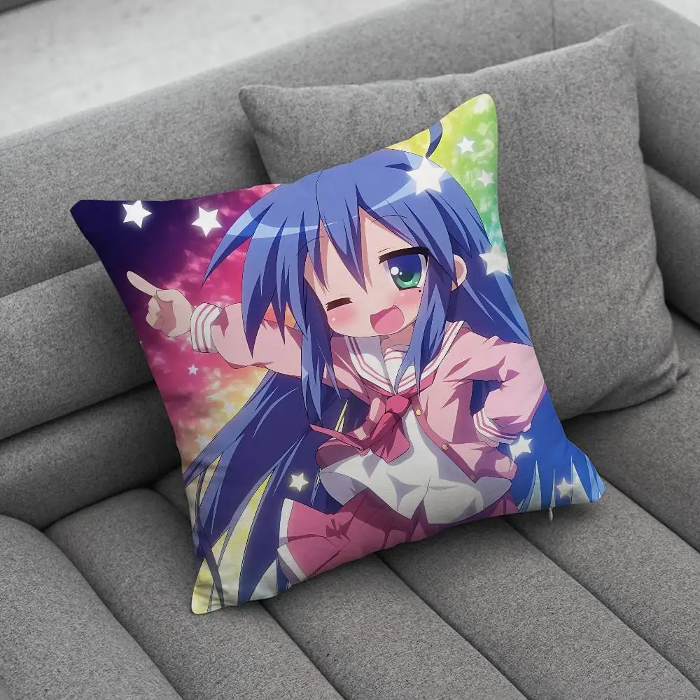 Konata Izumi L-Lucky S-Star Pillow Case Pillowcase Home Sofa Cushions Car Cushions Pillowcover Office Pillowshell Pillow