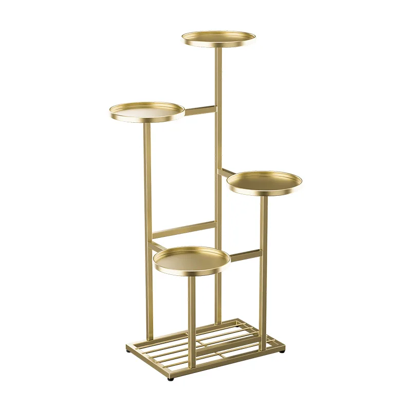 #Indoor/Outdoor Metal Creative Multi-Tier Flower Stand Home Living Room Entrance Simple Decorative Storage Rack Balcony