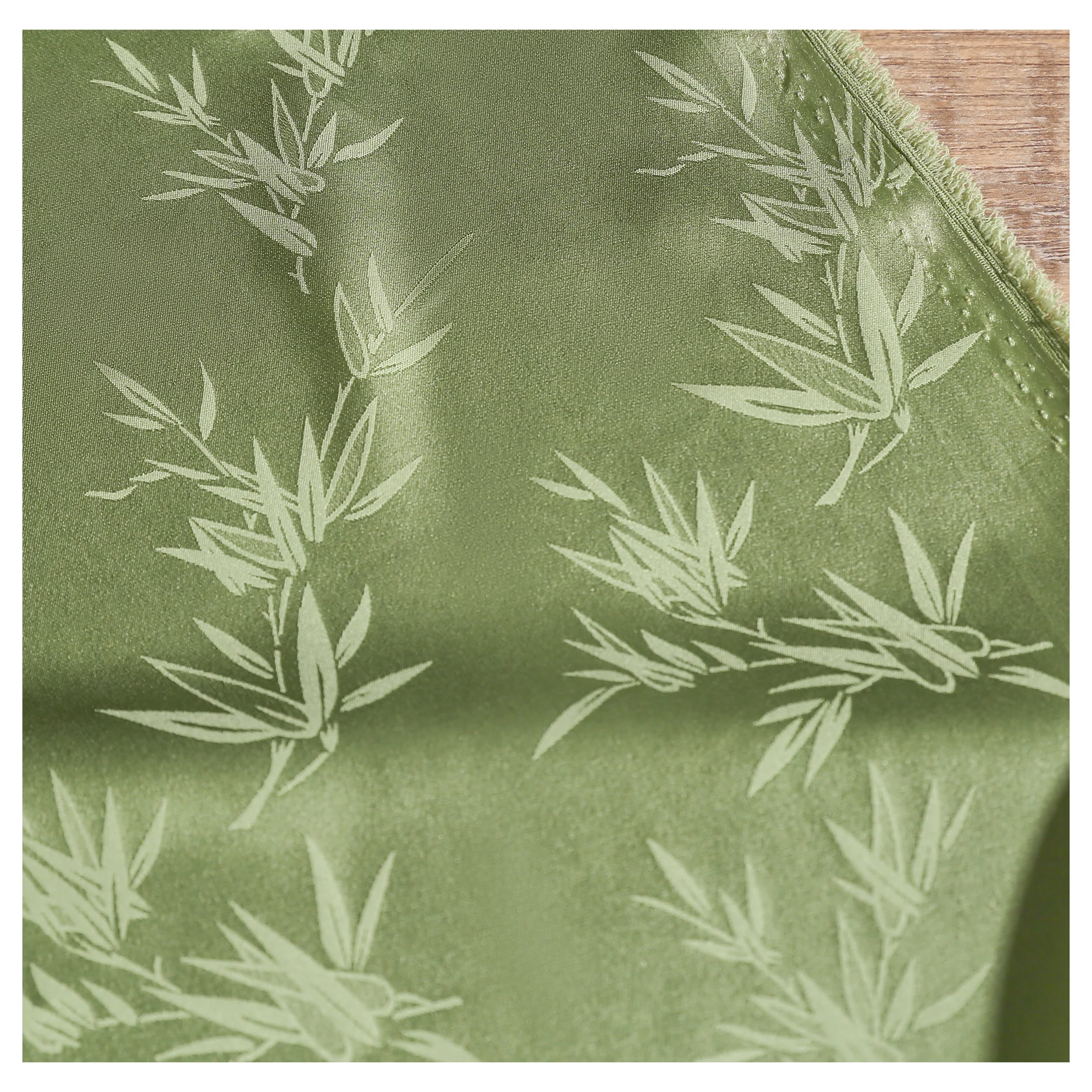 

Green Bamboo Pattern 100% Silk High-End Cheongsam One-Piece Split Skirt Shirt Cardigan Clothing Designer Fabric