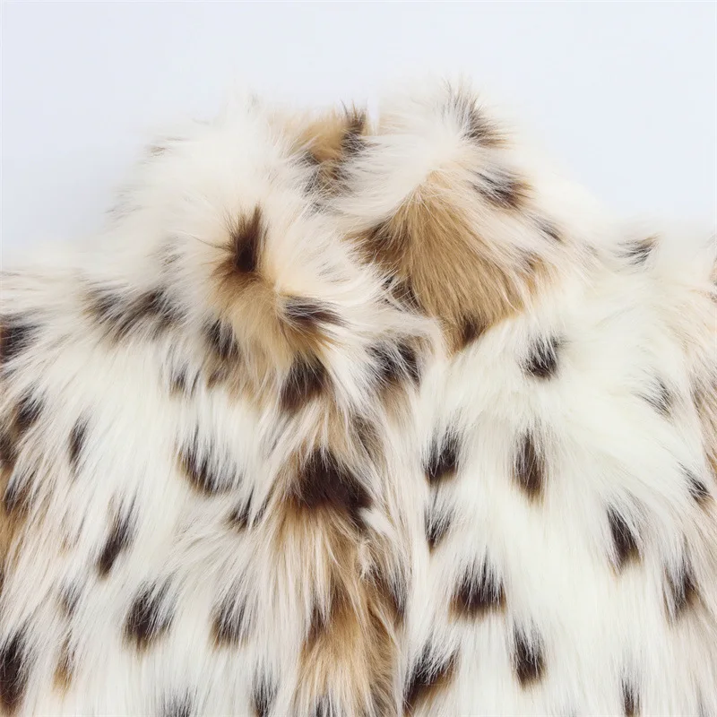 Giacche invernali in pelliccia sintetica da donna autunno leopardo cappotto di pelliccia sciolto inverno manica lunga aperto davanti caldo giacca Shaggy