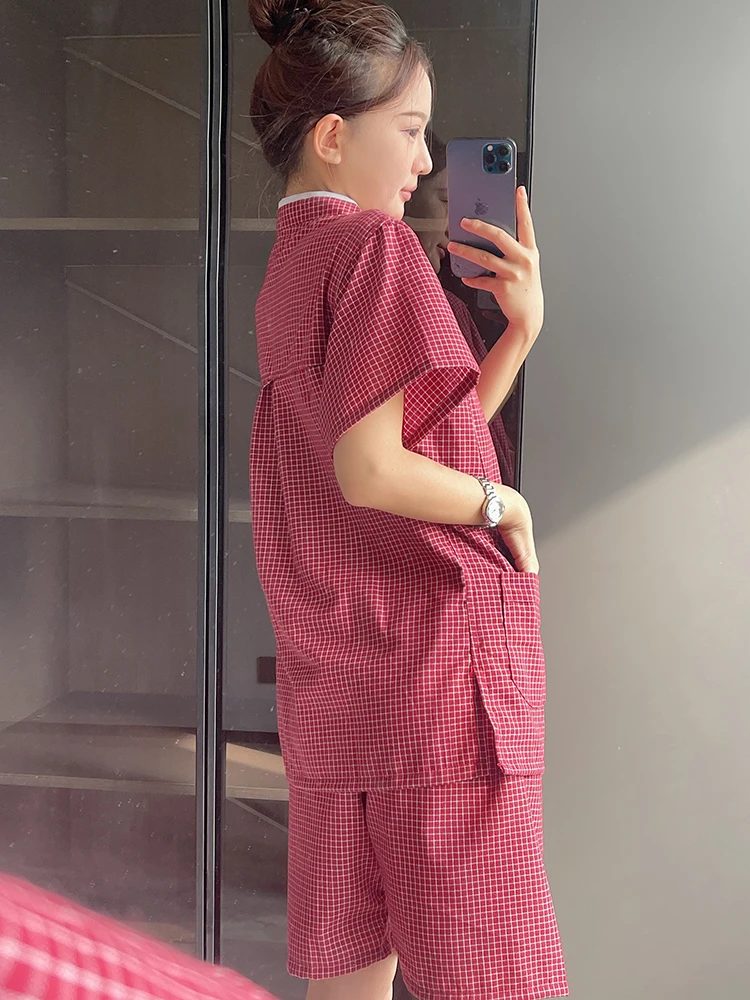 2025 New Ladies Sauna Bathing Suit with Chest Pad Cotton Linen Male Model Couple Bathing Clothes Sauna Clothes