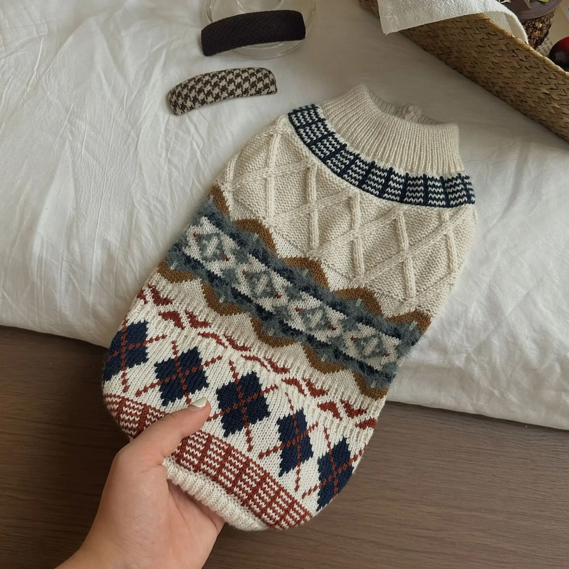 Winter Dog Sweaters for Small Turtleneck Knitted Winter Dog Clothes Pet Puppy Cat Sweater Vest Chihuahua French Bulldog Coat