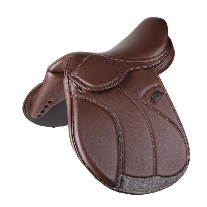 Soft Genuine Cowhide Jumping Saddle, Comfort Equestrian Tack, Professional Horse Riding Gear for Competition Equestrian Sports