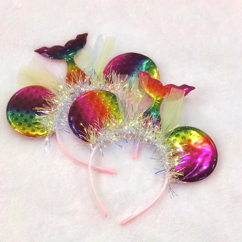 Diadema de sirena para mujer, disfraz de unicornio, banda para el pelo, actuación, fiesta, niñas, niños, cabeza, regalos de cumpleaños