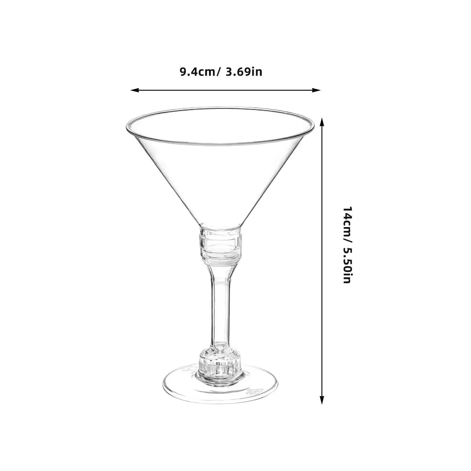 10Pcs Elegant Footed Plastic Goblets Clear Disposable Drink Cups for Cocktails Soda Red Wine Party Supplies Wedding