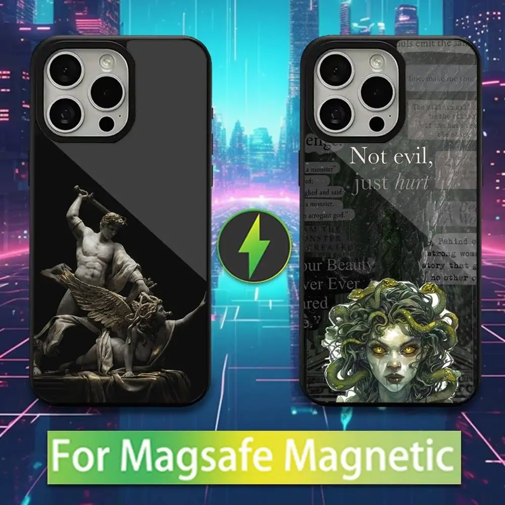 

Medusa Mythology Look At Me Case For iPhone 16,15,17,14,13,12,11,Pro,Max,Plus,Mini,Magsafe,Magnetic Wireless Charging Case