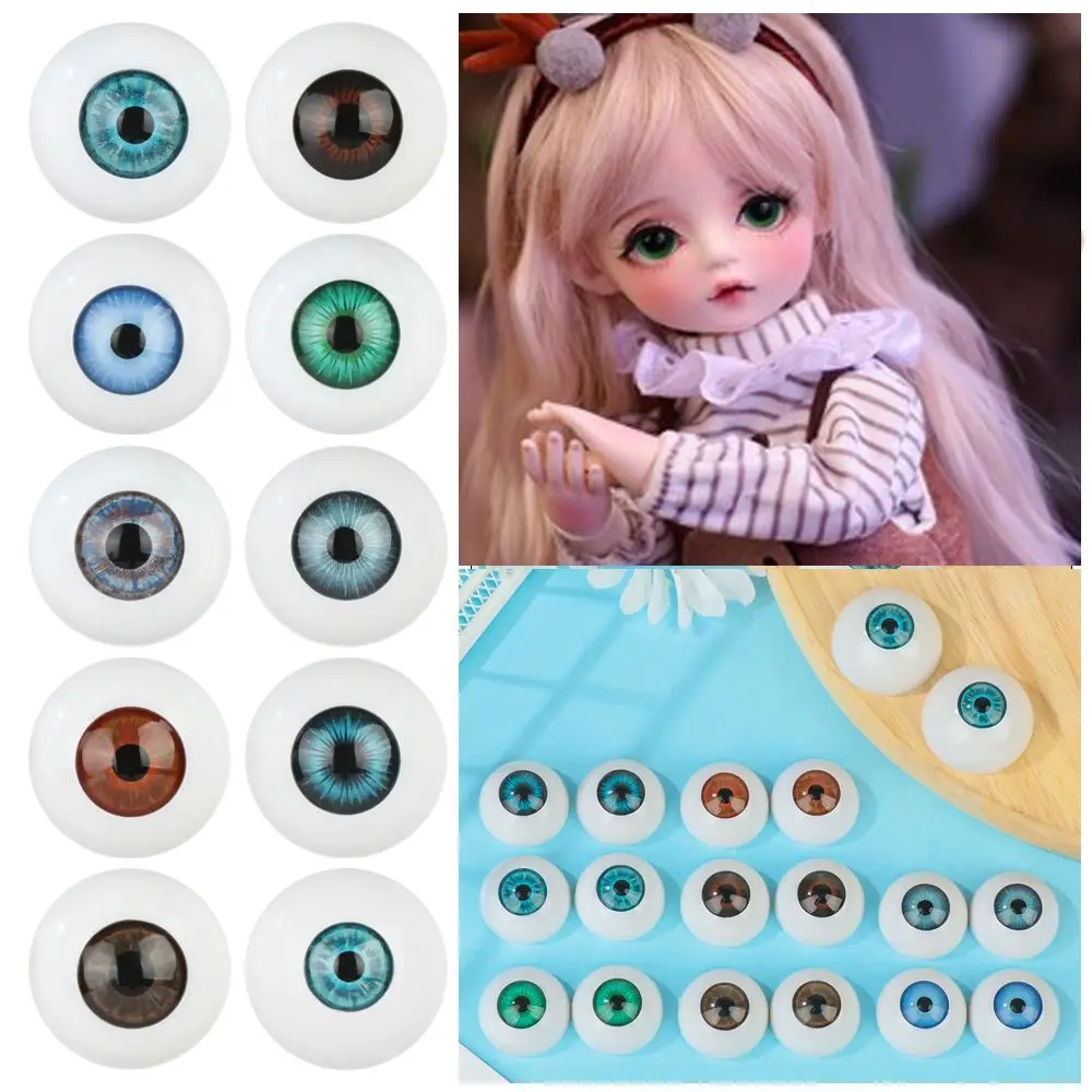 1 pair 24mm 30mm DIY Blue Brown Green Accessories Doll Eyeball Doll Making Crafts Acrylic Eyes Safety Animal Toy