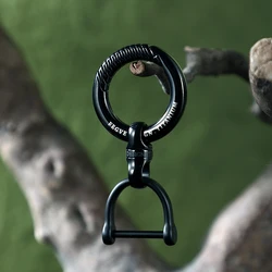 Titanium 360° Rotatable Keychain Keychains 32MM Key Ring Multicolor Titanium Keyring Accessories EDC Outdoor Tool