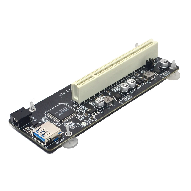 PCIe PCI-E PCI X1ด่วนไปยัง PCI บัสการ์ดไรเซอร์การ์ดประสิทธิภาพสูงอะแดปเตอร์แปลงสาย USB 3.0สำหรับเดสก์ท็อปพีซี ASM1083ชิป