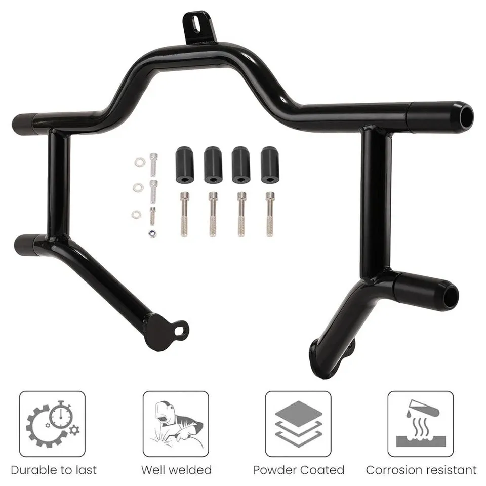 Black 1.25" Engine Guard for Harley Road King Street Glide 09-25