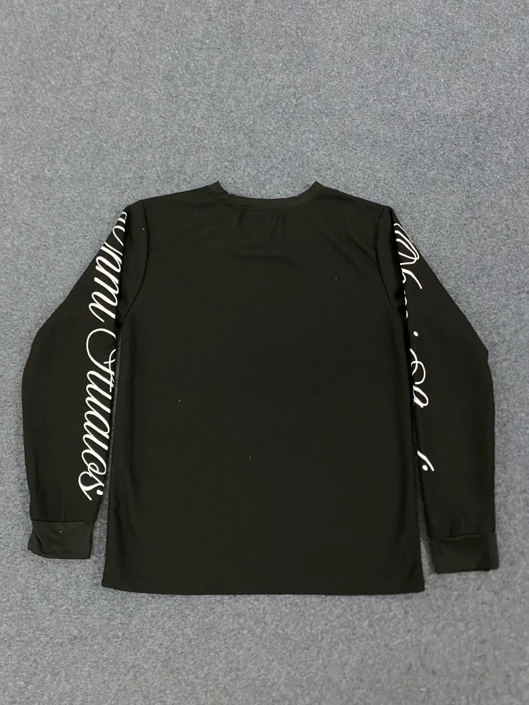 Y2k inspirado oversized manga longa t camisa retro paleta de cores elegante ins moda moletom estético na moda casual wear