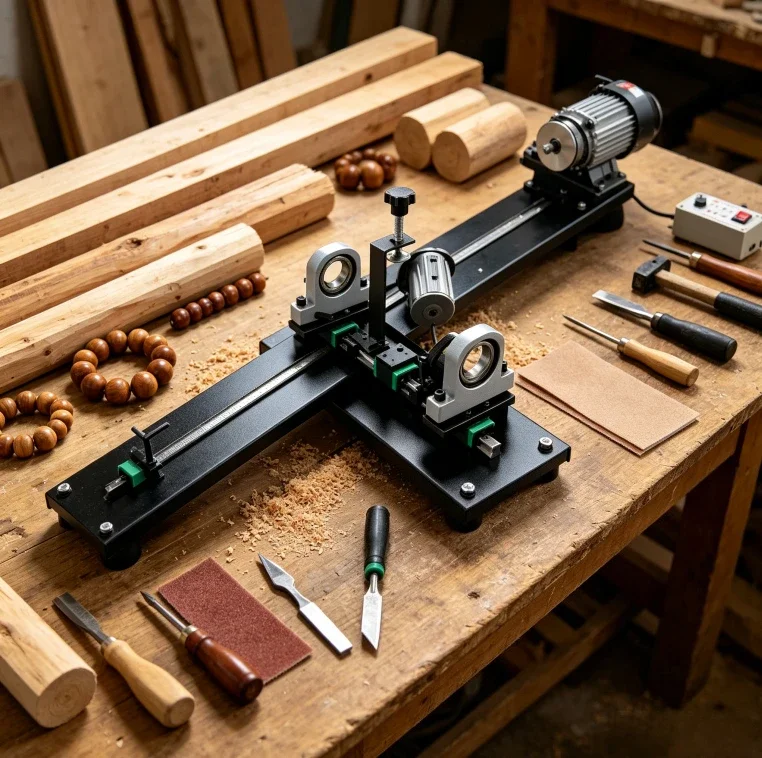Variable Speed Double Chuck Billiard Cue Repair Lathe Pool Snooker Cue Straightening Maintenance Equipment