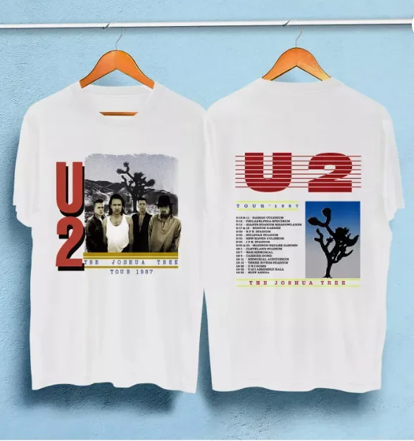 Vintage 80's U2 Joshua Tree 1987 Concert Tour band tee T shirt