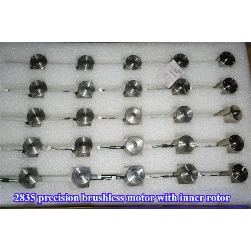 Stainless Steel 28mm Brushless Motor with Magnetic Braided Ring Silent High Torque 60KG Servo Steering Gear 2835 Brushless Motor