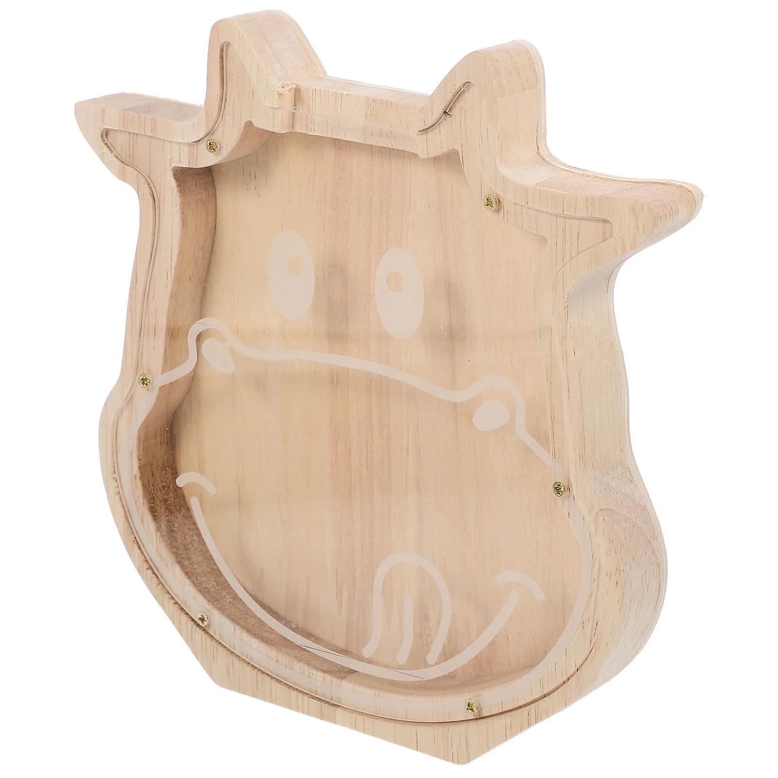 خشبية الحيوان شكل عملة البنك الكرتون البقرة سعة كبيرة سطح المكتب حصالة على شكل حيوان صندوق توفير المال الديكور الحيوان شكل وعاء المال