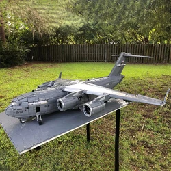 MOC Building Blocks Military Giant Boeing C-17 Globemaster III Transport Aircraft High Difficulty Assembly Model Bricks Toys