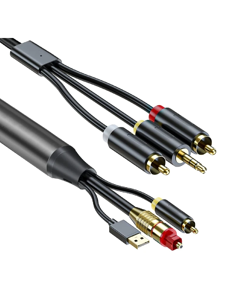 Kabel do konwersji dźwięku cyfrowego na analogowy, cyfrowy kabel audio SPDIF/optyczny i koncentryczny na analogowy L/R RCA do ko — zdjęcie produktu 7