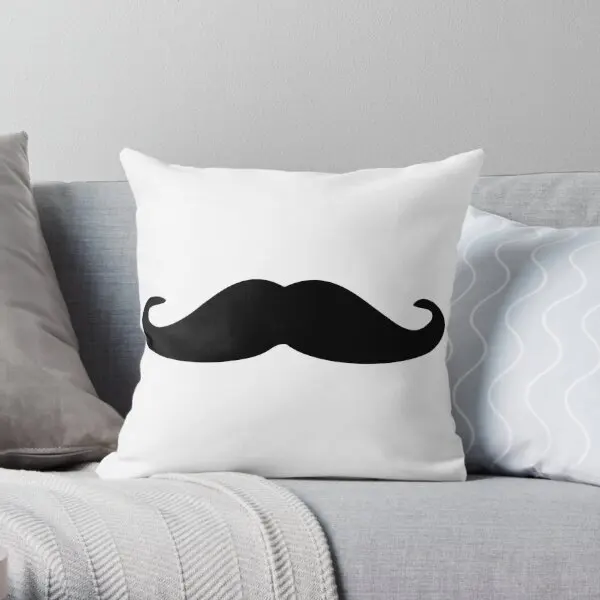 Moustache  Printing Throw Pillow Cover Decor Car Office Bed Bedroom Decorative Anime Case Square Pillows not include One Side