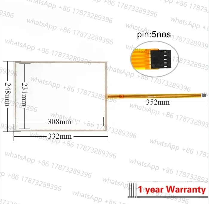 T150S-5RAL01N-0A28R0-300FH タッチ スクリーン パネル ガラス デジタイザー T150S-5RAL01N-0A28R0-300FH タッチスクリーン