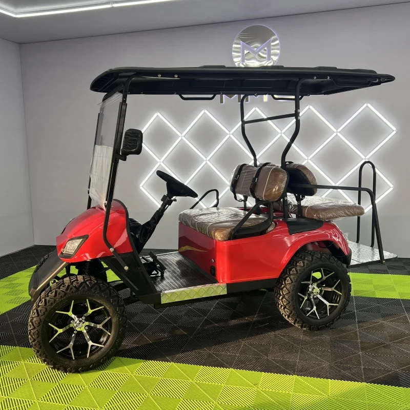 MMC 48V Lithium Battery Powered 2 4 6 8 Seat Electric Multi Function Golf Cart Sightseeing Solar 4 Seat Golf Cart