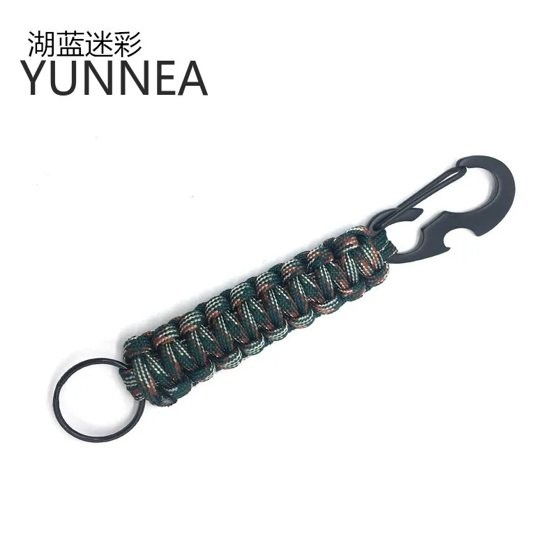 Outdoor Umbrella Rope Woven with Bottle Opener Key Chain Multi-color Optional.