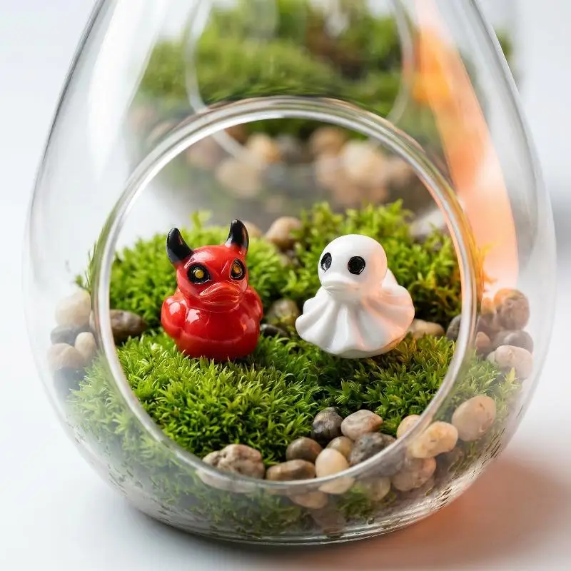 10 Stück Mini-Halloween-Entenfiguren aus Kunstharz, Niedliche Tischdekoration für Feiertage, Partys, Garten, Schreibtisch und Heimdekoration – Detail 6