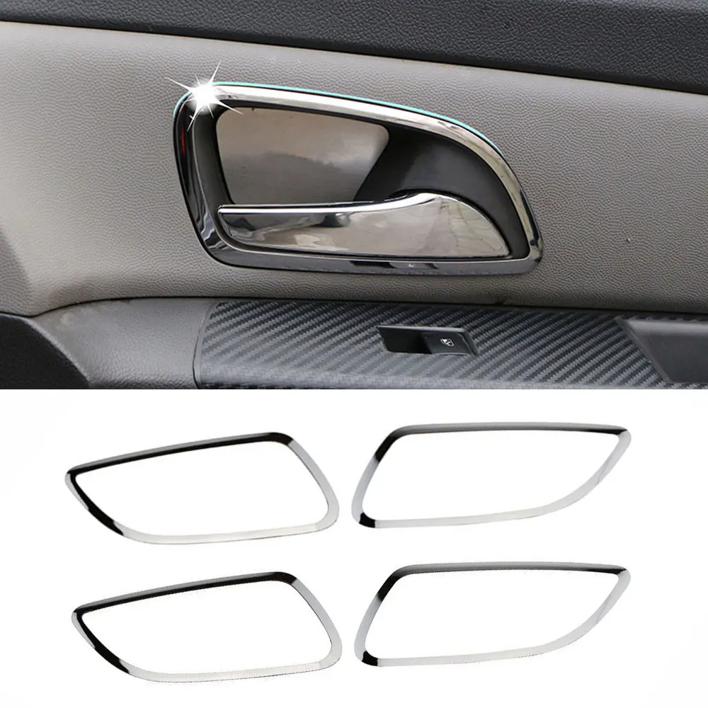 Para Chevrolet Cruze 2009 - 2015 marco de manija de puerta 4 Uds cubierta de puerta Interior pegatina embellecedora pegatina estilo de coche accesorios interiores