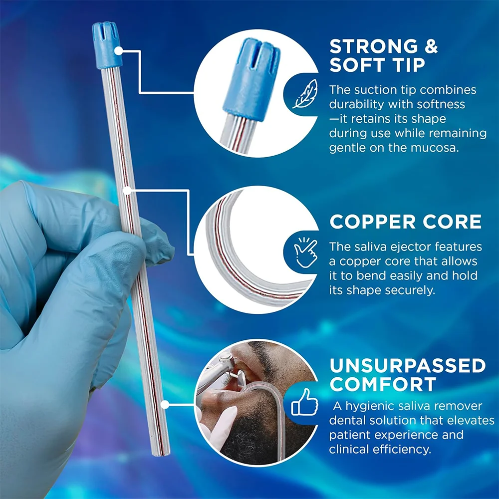 Oral Suction Tube Holder Set, Suitable for High-Pressure Sterilization, Includes Saliva Ejector, Hve Suction Tube Locator, Professional Dental Tools, Dental Suction Tube Holder, Oral Care Tools, Saliva Outlet, Hve Tube Locator