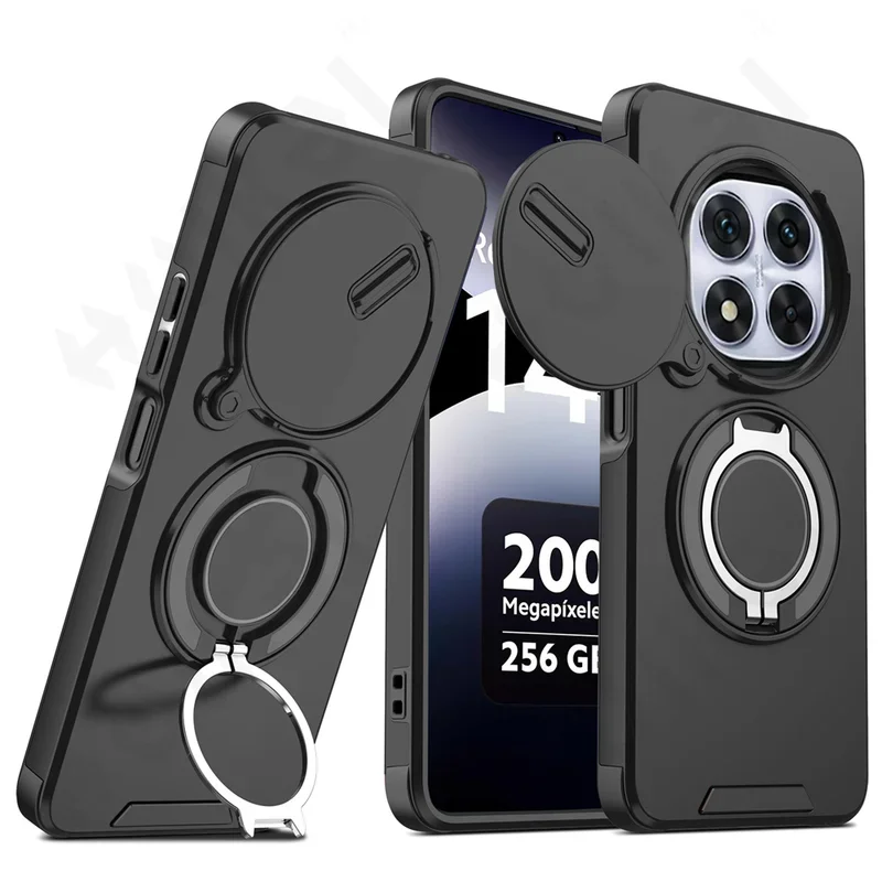 Funda For Redmi Note 14 Pro 5G Case Armor Slide Camera Lens Protection Phone Case For Redmy Note14 Note14pro Plus 5G Back Cover