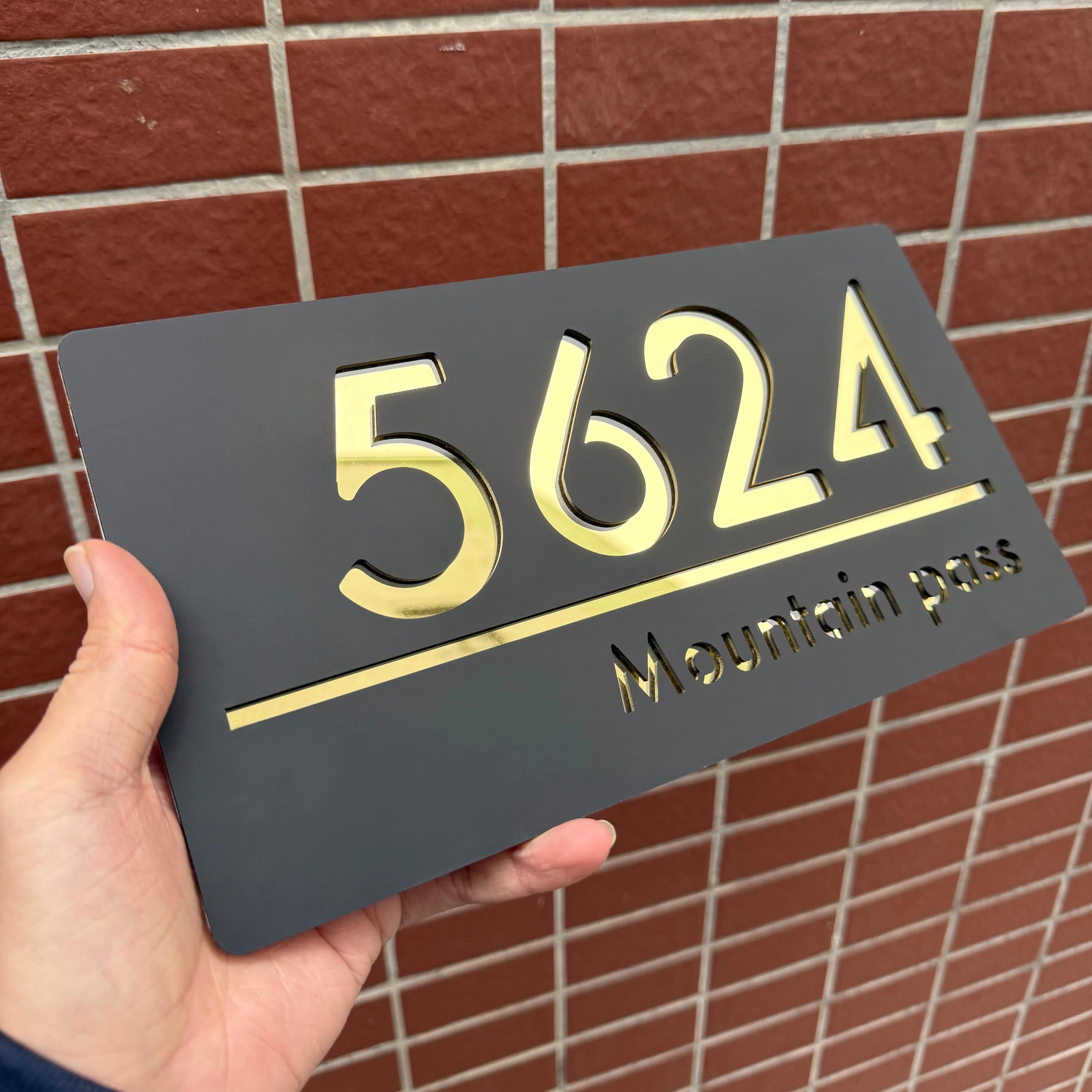 Large External House Numbers Sign Personalized Modern Residential Number House Plate 3D Laser Cutting Acrylic Numbe Street Sign