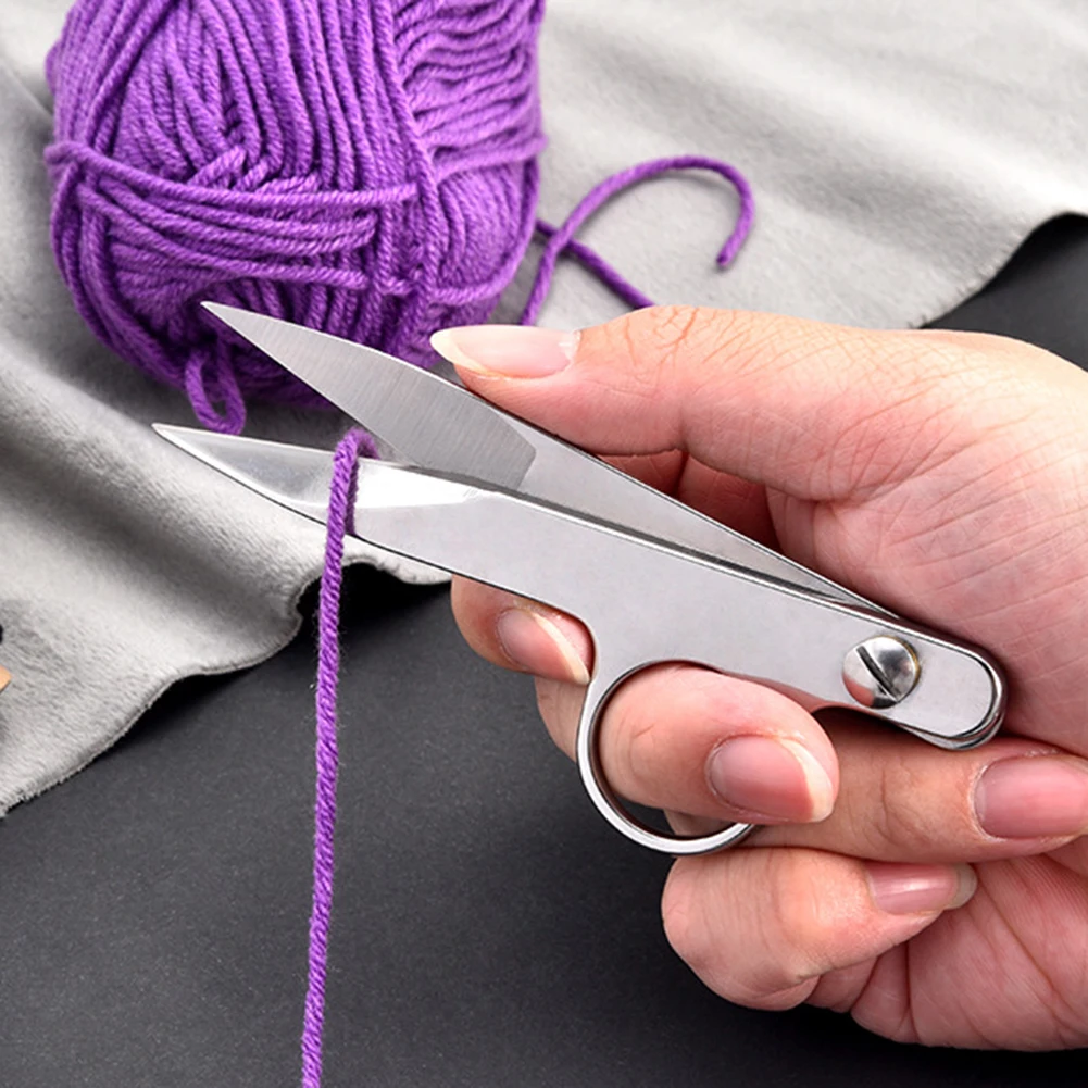 V-Shape Embroidery Yarn Cutter Precision-Sewing Craft Snip U/V Shape Stainless Steel Thread Nippers Sewing Scissors Shears