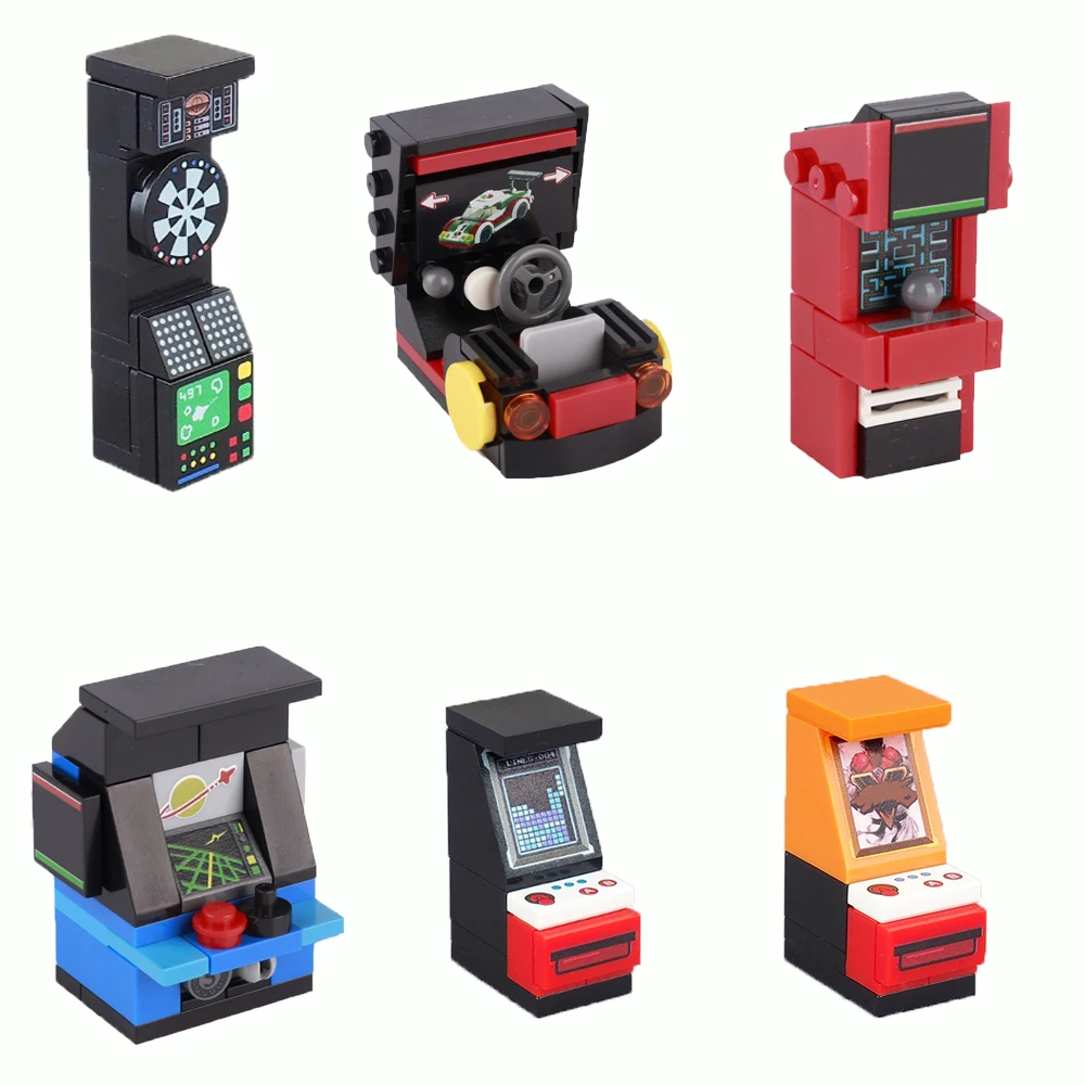 

Набор строительных блоков MOC Retro Arcade Machine с ЖК-экраном, совместимый с мини-фигурками - игрушка-модель «сделай сам» для детской комнаты Di