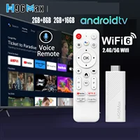 Android TV Stick Allwinner H313 Quad Core 4K Wifi6 BT asistente de voz Control remoto juego reproductor multimedia Smart TV Box H96 Max