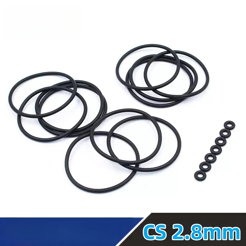 Custom NBR 70 & NBR 90 O-Rings, CS 2.8mm, Oil & Fuel-Resistant Rubber Gaskets for Automotive, Heat and Wear Resistance, Black