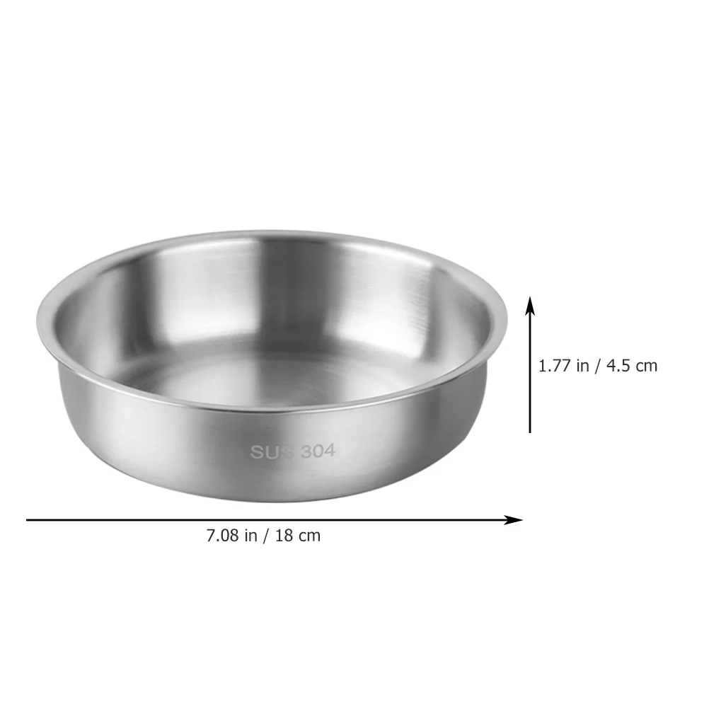 

Stainless Steel Round Plate 16CM Diameter Fruit Serving Platters for Home Restaurant Easy Clean Practical Gift