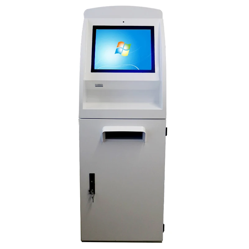 Outdoor Ticket Vending Kiosk Waterproof Anti Glare Touch Screen Card Issue Payment Outdoor Parking Kiosk Atm Bank Machine