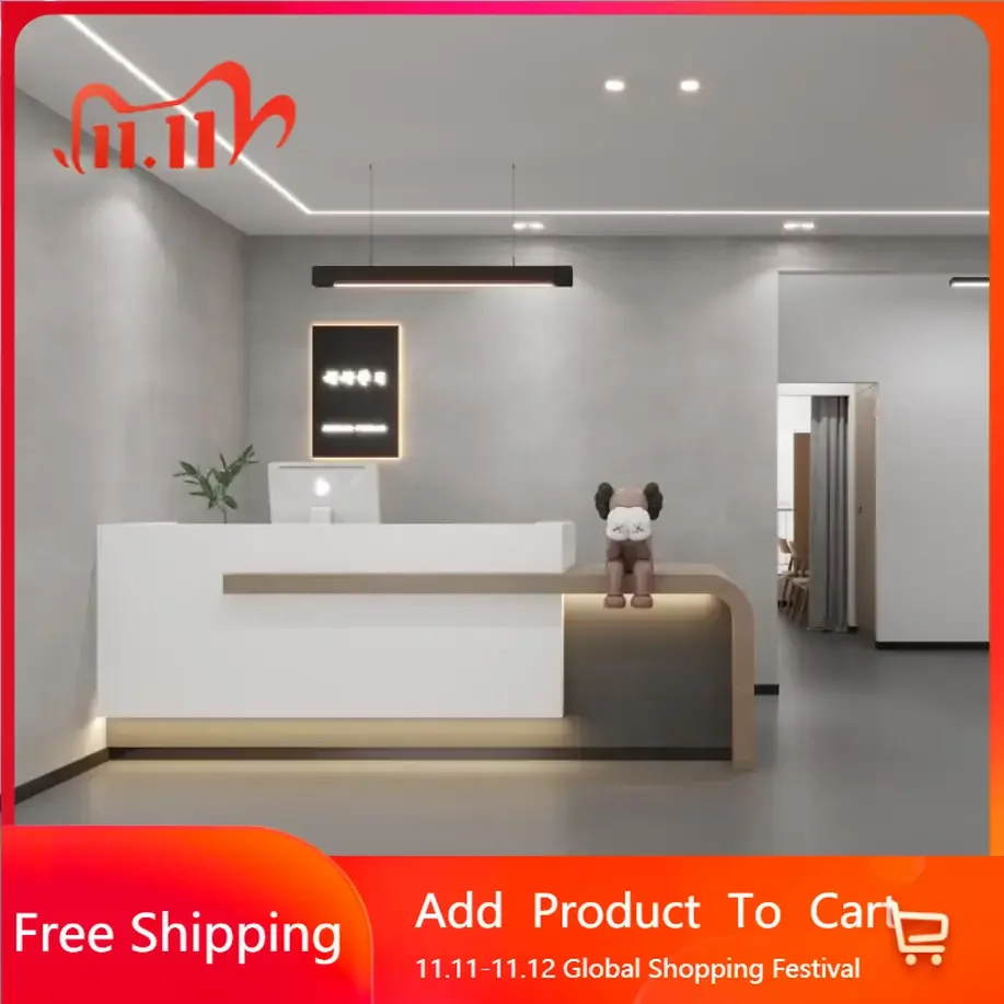 

Creative Office Desks Bellezza Customer Office Center Folding Wall Table Shop Counter Desk Distillation Nordic Hotel Furniture