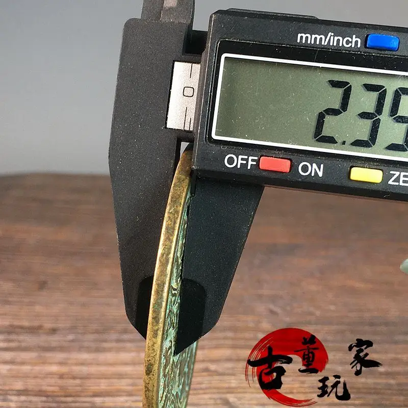 Green rust carving mountains and rivers, Jiuding back, Jiuding map, antique and ancient coins