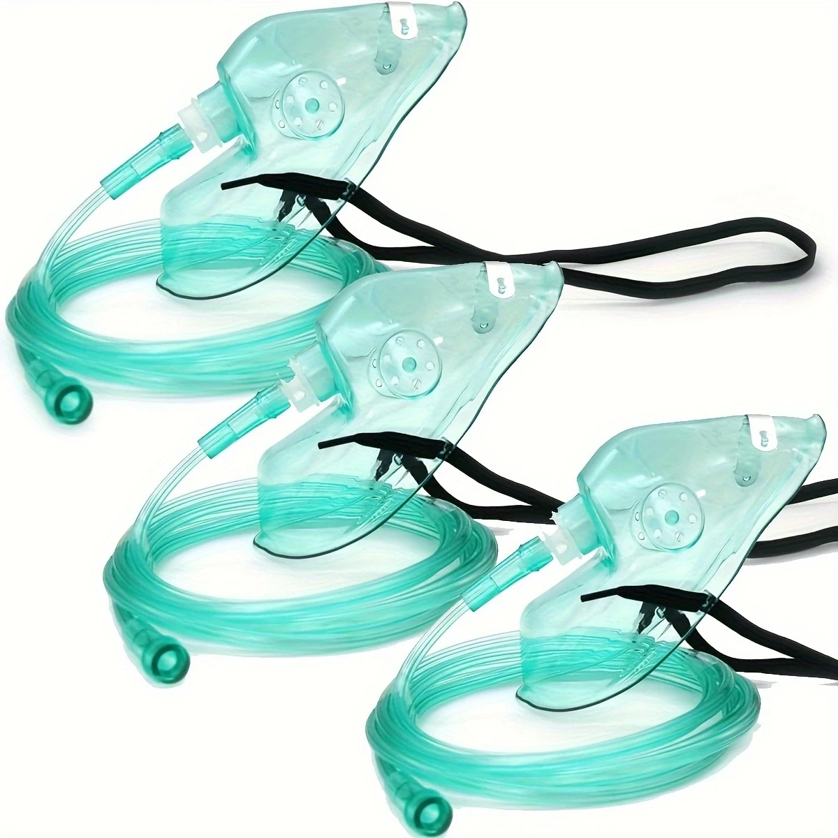 Sauerstoffmaske für Erwachsene, Standard-Sauerstoffmaske mit 6,6 Zoll Schlauch und verstellbarem Gummiband – Detail 3