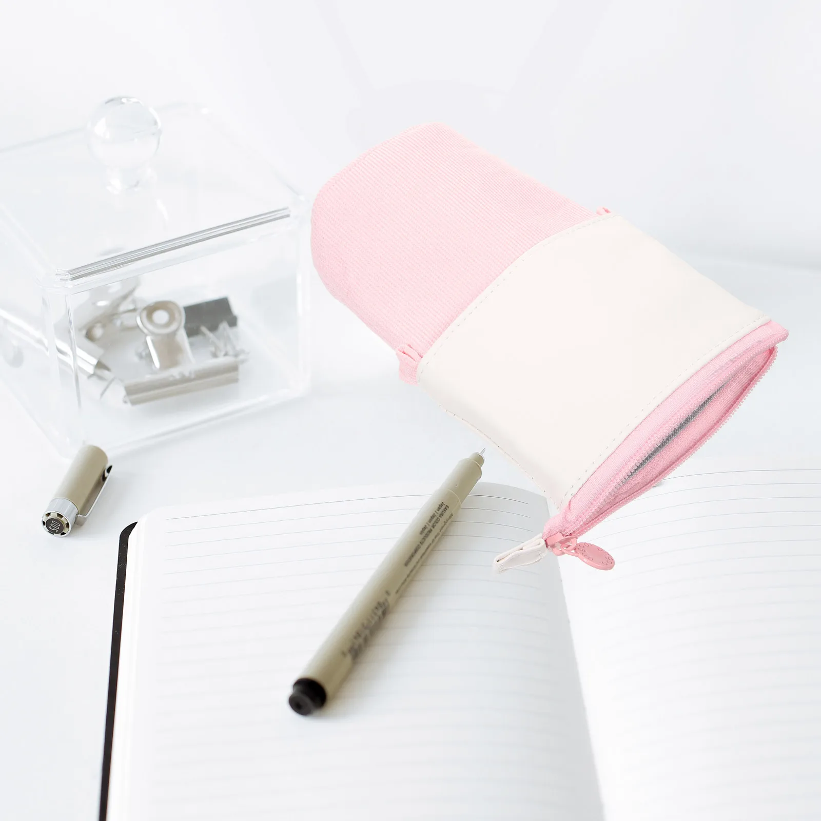 

Corduroy Pen Capacity Pencil Pouch Green Simple Stationery Organizer Pen Organizers Pencil Case School Supplies
