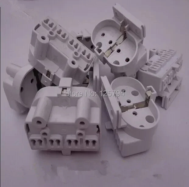 

10 шт./лот H трубка/2G11 трубка держатель лампы плоский четырехконтактный энергосберегающий держатель лампы PBT держатель лампы