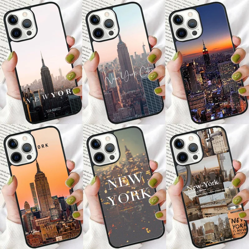 New York City Phone Case For iPhone 17 Air 16 pro max 15 14 plus 11 12 13 Soft Bumper Shell Cover coque