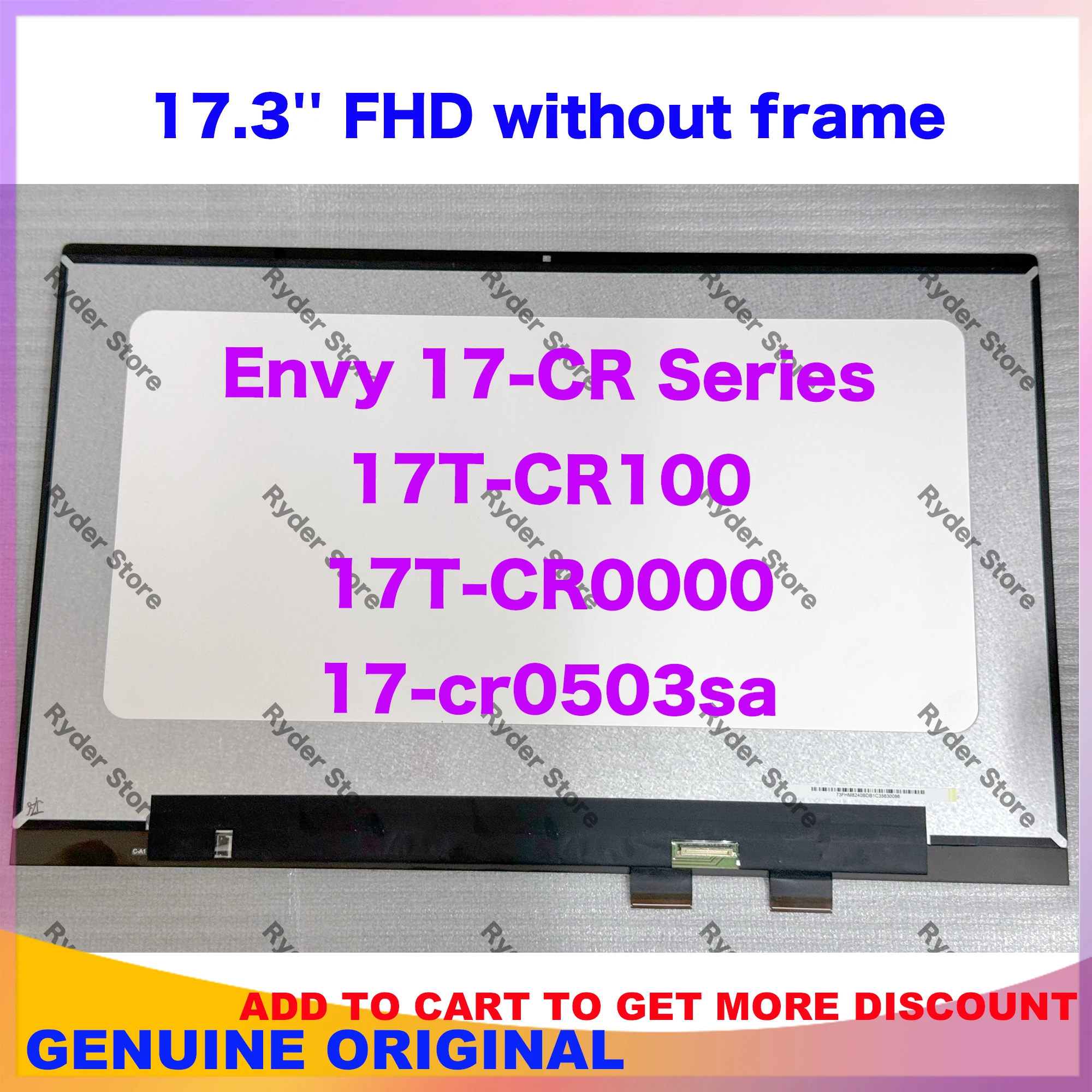 

17,3-дюймовый ЖК-дисплей FHD для HP Envy 17-CR Series 17T-CR100 17T-CR0000 17-cr0503sa, сменный преобразователь сенсорного экрана в сборе