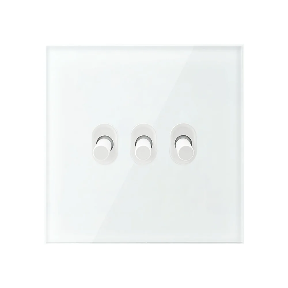 Przełącznik ścienny, standard EU/FR, biały szklany panel, europejskie gniazdo zasilania z podwójnym portem szybkiego ładowania Type-C 20W. — 2