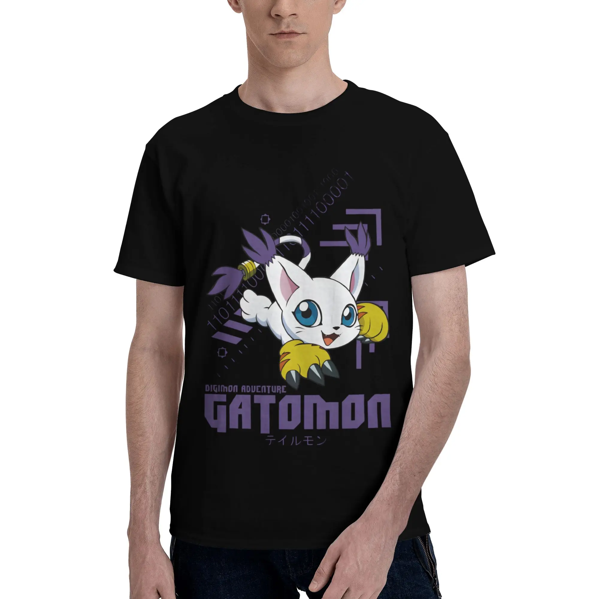Digimon 33 Graphic 100% Cotton T-Shirt Bandai Tees Tops For Men