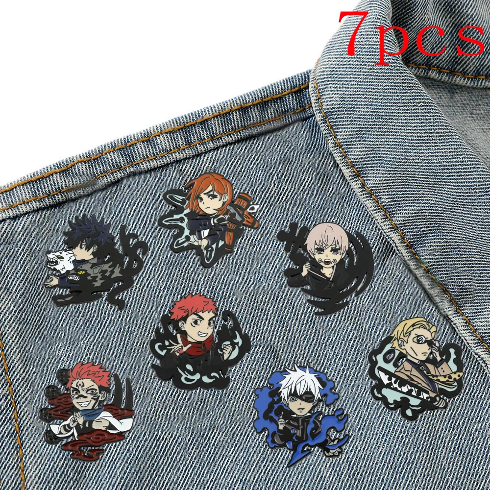 

Anime Jujutsu Kaisen Lapel Pin Cute Satoru Gojo Itadori Yuji Cartoon Brooch Clothes Collar Enamel Pin Accessories Jewelry Gifts